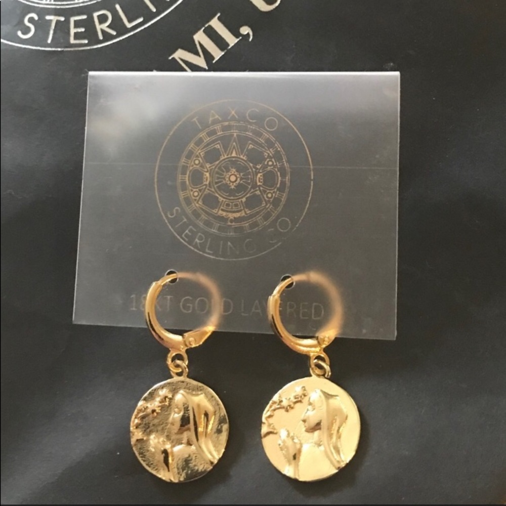 Gorgeous 18kt Plated Taxco Sterling Co Earrings